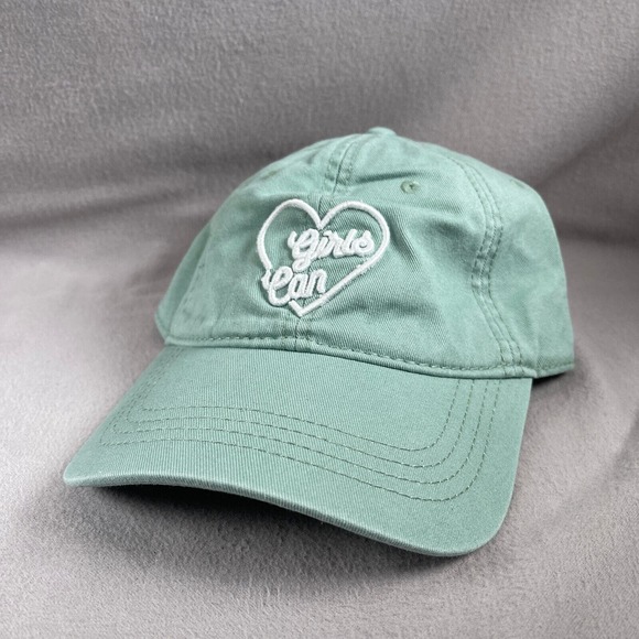 American Eagle Hat Womens One Size Green Strapback Cap Adjustable Embroidered - Picture 10 of 10